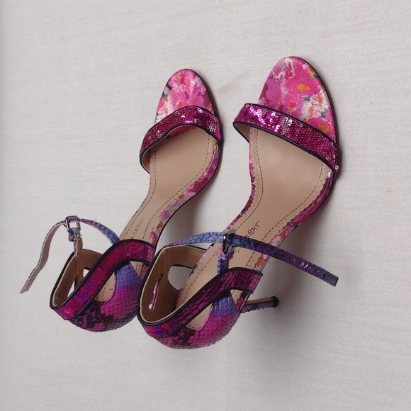 Jean Micheal Cazabat purple leather printed heel - Picture 3 of 5